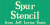 Spur Stencil JNL Font